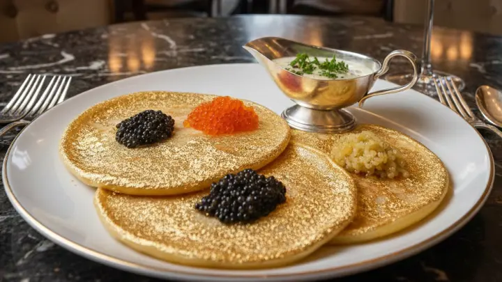 В Москве испекли золотые блины стоимостью 8500 рублей