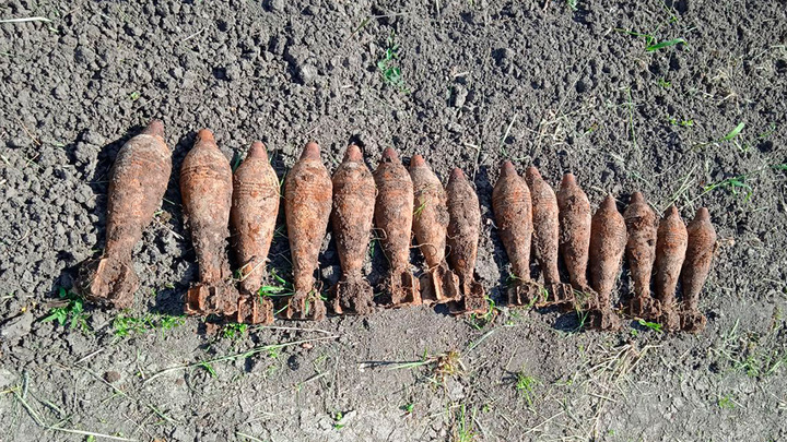 В Крымском районе при строительстве дома на участке нашли 15 миномётных мин