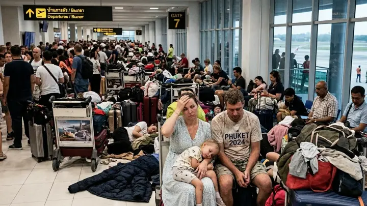 Самолёт «вспахал» полосу и запер 18 тысяч туристов на Пхукете
