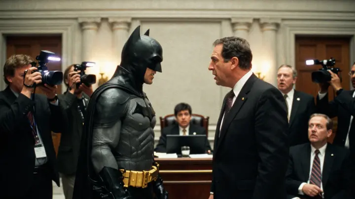 Бэтмен устроил скандал в мэрии города в США из-за Суперкубка
