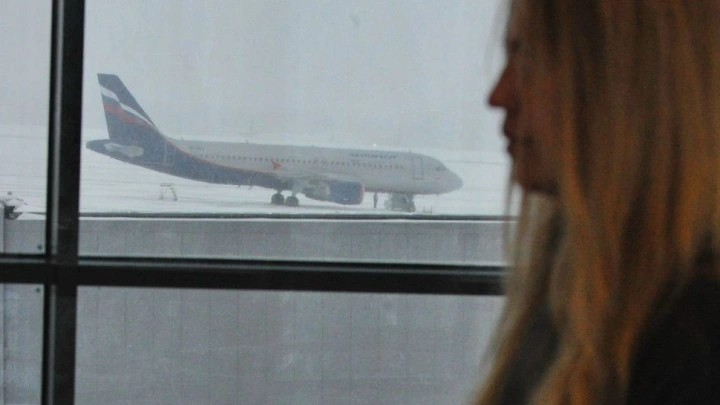 Снегопад парализовал работу московских аэропортов, задержаны десятки рейсов