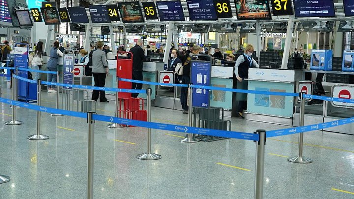 Аэропорт Сочи снова работает в штатном режиме