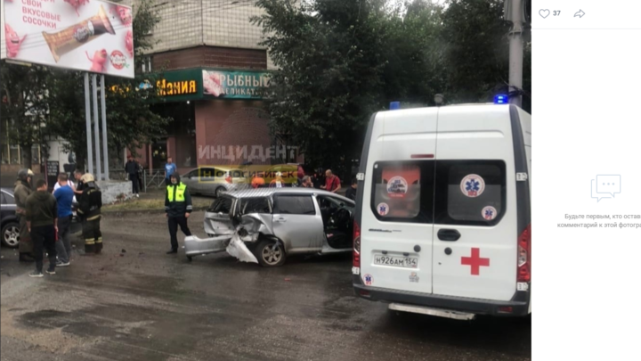 Пьяный водитель устроил ДТП с семью автомобилями в Новосибирске