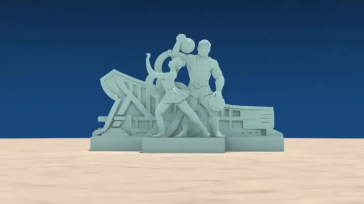 Ледяная Юность: символ Челябинска стал главной скульптурой новогоднего городка