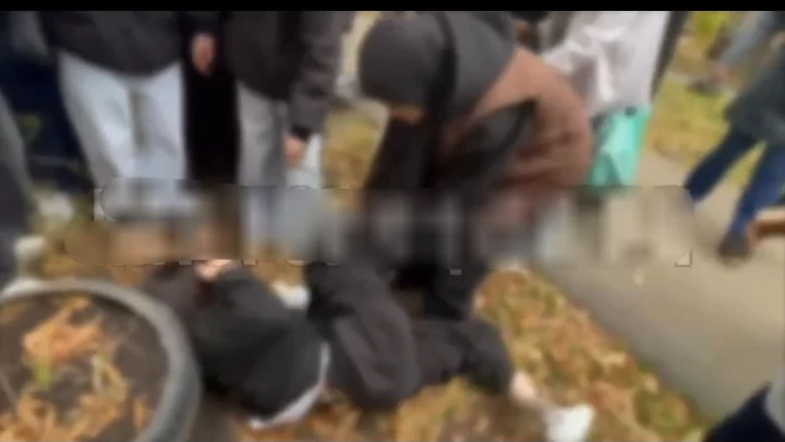 «Вай как харашо!»: школьницы в хиджабах устроили бой без правил. Парни ликуют