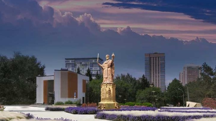В Новосибирске начался монтаж памятника Николаю Чудотворцу
