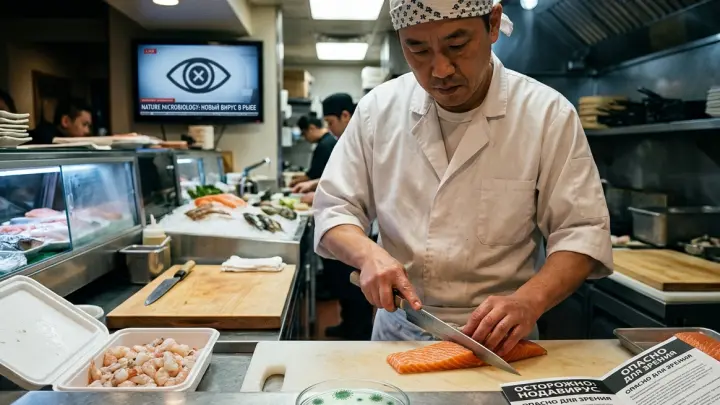 Любителей суши предупредили о вызывающем слепоту вирусе