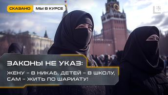 Законы не указ: Жену – в никаб, детей – в школу, сам – жить по шариату!