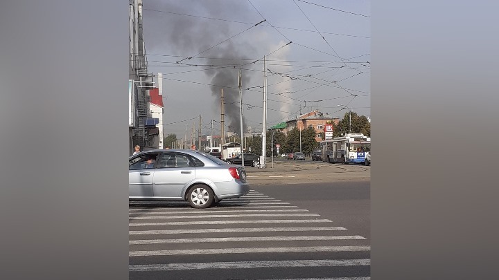 На проспекте Советском в Кемерове произошел пожар