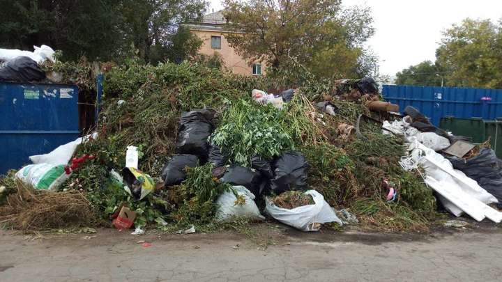В Магнитогорске мусоровозы со стволами не пустили на сортировочный комплекс