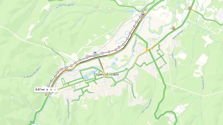 Хотим на море: в районе Горячего Ключа в сторону побережья образовалась 10-километровая пробка