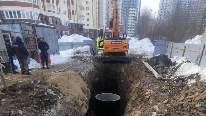 Во Владимире во время прокладки труб обрушился грунт и погиб рабочий