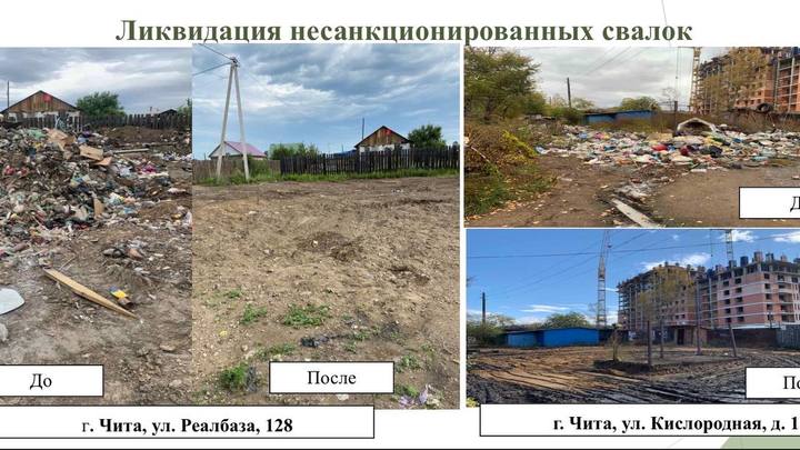 В Чите за октябрь ликвидировали более 130 незаконных свалок