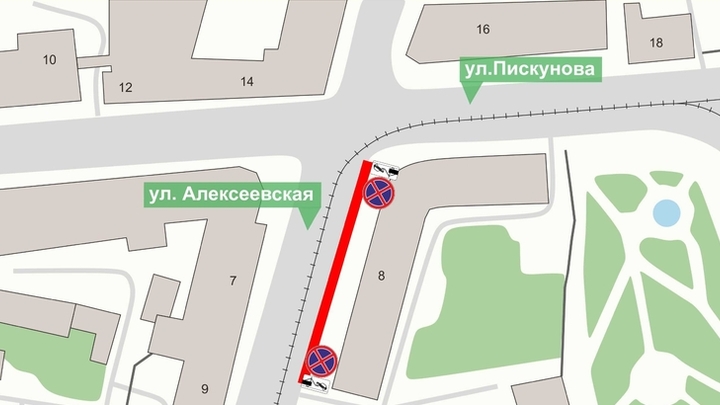Парковку на улице Алексеевской в Нижнем Новгороде ограничат с 20 января