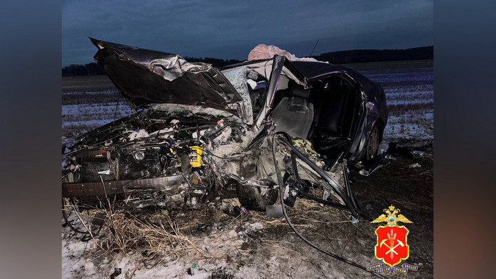 Автомобили стали грудой металла после смертельного ДТП на трассе в Кузбассе