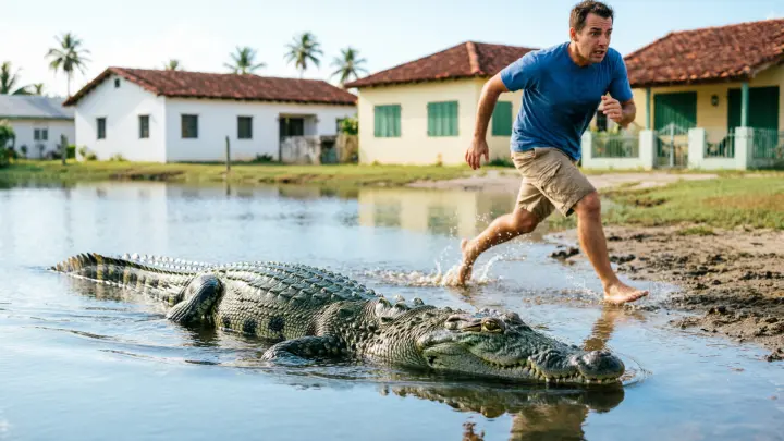 Нашествие крокодилов: В Австралии полиция эвакуировала сотни человек