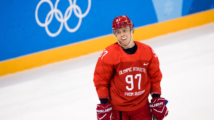 Русские хоккеисты после второго периода вышли вперед в матче 1/2 финала ОИ-2018