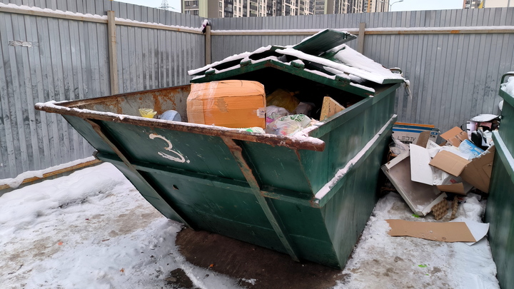 В Крымске неизвестные выкинули в мусорку породистую собаку