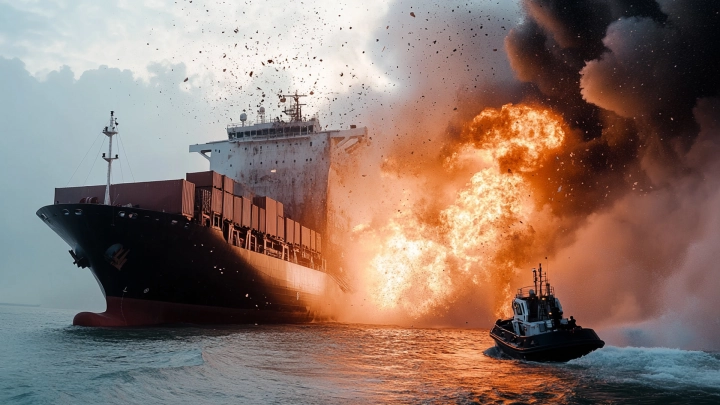 В Тихом океане горит судно с тремя тысячами автомобилей