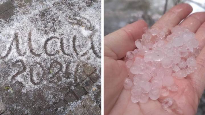 Урожай под угрозой: в Темрюке выпал град