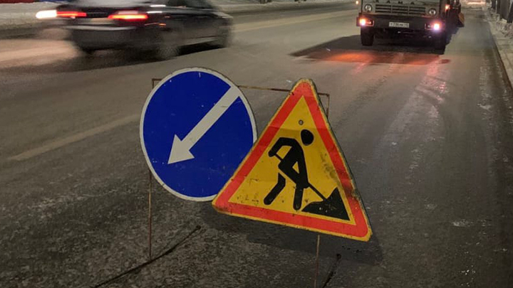 Движение на улице Карла Маркса в Кургане закрыли ещё на месяц