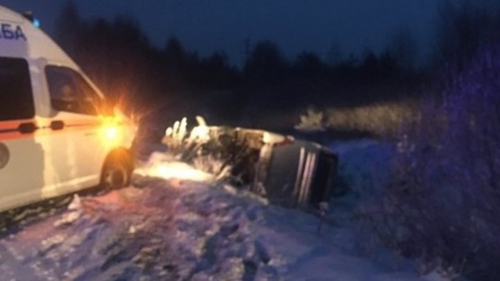 В Нижегородской области перевернулся ехавший в Иваново автобус с 34 пассажирами