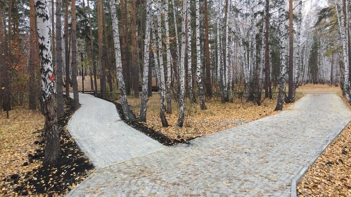 Челябинцы гуляют по новой сети тропинок возле лыжной базы