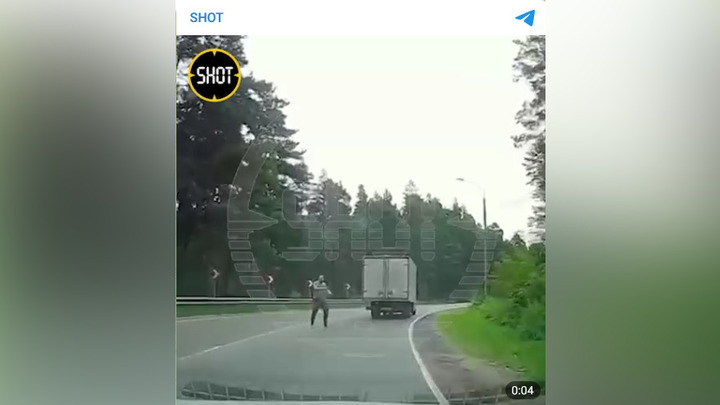 Shot: в Подмосковье пешеход открыл стрельбу по проезжающим по трассе автомобилям