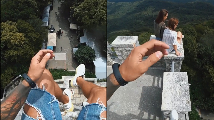 Играет со смертью: в Сочи блогера, снявшего скандальное видео на краю башни Ахун, хотят наказать