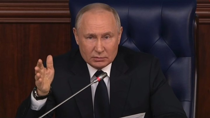 Фото: Скриншот заявления Путина в Минобороны России/mil.ru