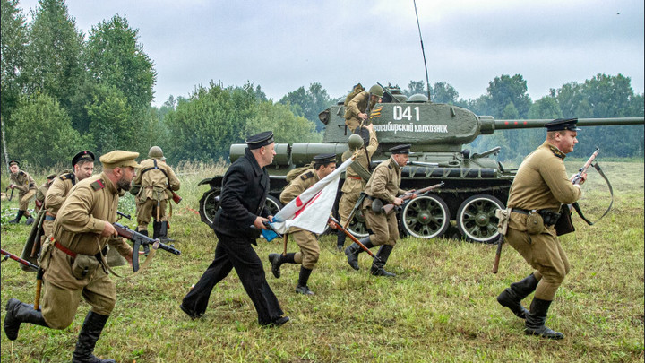 В фестивале Сибирский огонь впервые участвовал танк Т-34 Новосибирский колхозник