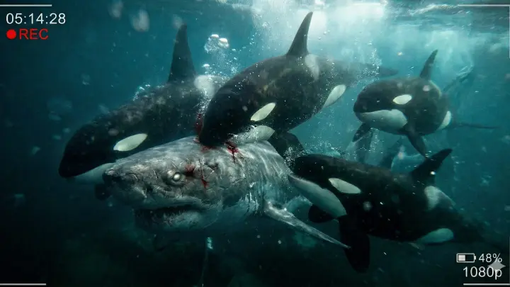 Три косатки растерзали акулу на глазах у туристов и попали на видео в Мексике