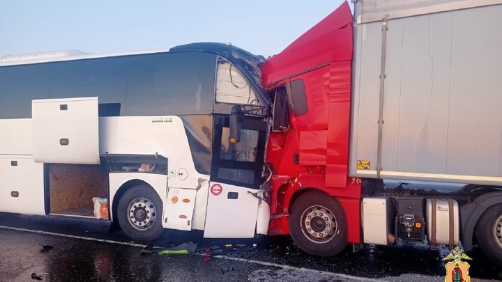 В Рязанской области в столкновении автобуса и грузовика пострадали 13 человек и один погиб