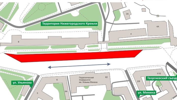 13 июля в Нижнем Новгороде перекроют площадь Минина и Пожарского, но автобусы не поменяют маршруты