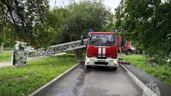 На глазах у всех: челябинские спасатели по автолестнице эвакуировали подростка