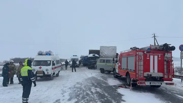 Фура и пассажирский автобус столкнулись на омской трассе: шесть человек погибли