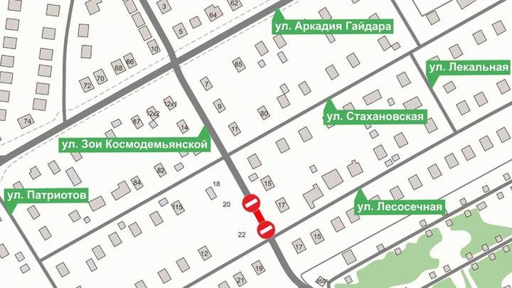 Улицу Зои Космодемьянской в Нижнем Новгороде закроют для движения на месяц