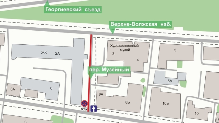 Парковку на одной из улиц в центре Нижнего Новгорода ограничат с 19 января