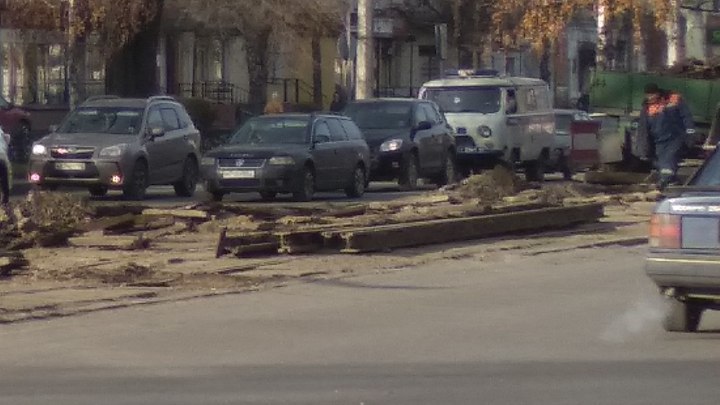 В Новокузнецке окончательно демонтируют трамвайные рельсы на Привокзальной площади