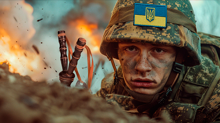 Пушки 40-х годов, солдаты роют окопы руками. У России появился новый мощный союзник