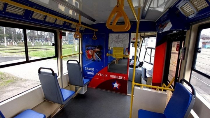 По краснодарским маршрутам начнёт курсировать трамвай в стиле самбо