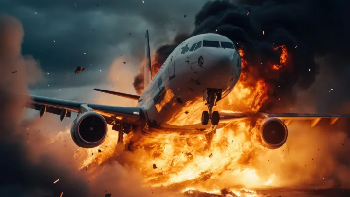 Пассажирский самолет загорелся на полосе в Бразилии