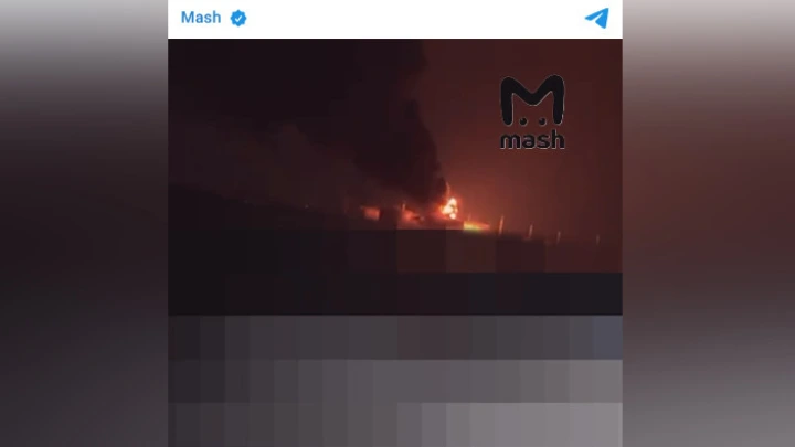 Беспилотники ВСУ атаковали нефтебазу в городе Кропоткин Краснодарского края