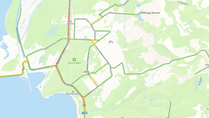 Новосибирцы встали в пятничную пробку на Бердском шоссе