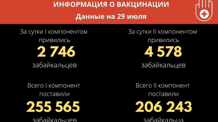 Свыше 206 тысяч забайкальцев привились от коронавируса