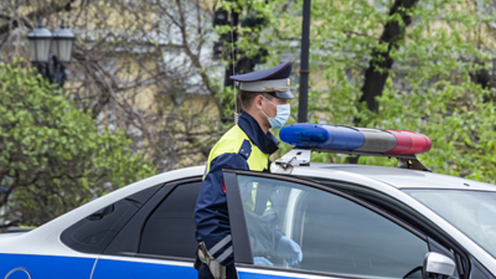В Краснодаре водитель иномарки на коленях выпрашивал свои права у гаишника