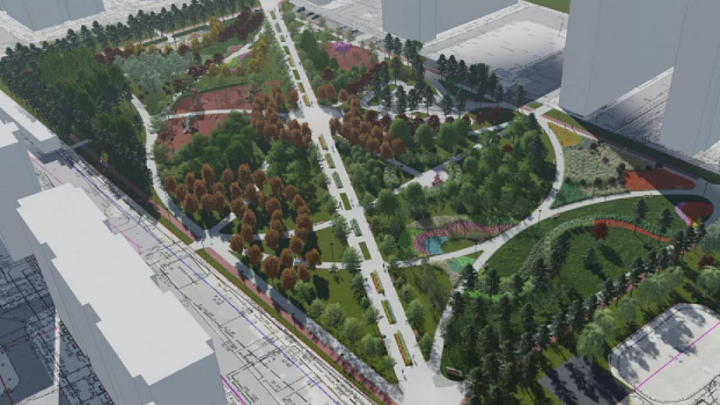 На создание краснодарского сквера Изумрудного направят 201,9 млн рублей