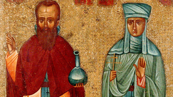 Святые супруги. Преподобные Андроник и жена его Афанасия. Православный календарь на 22 октября