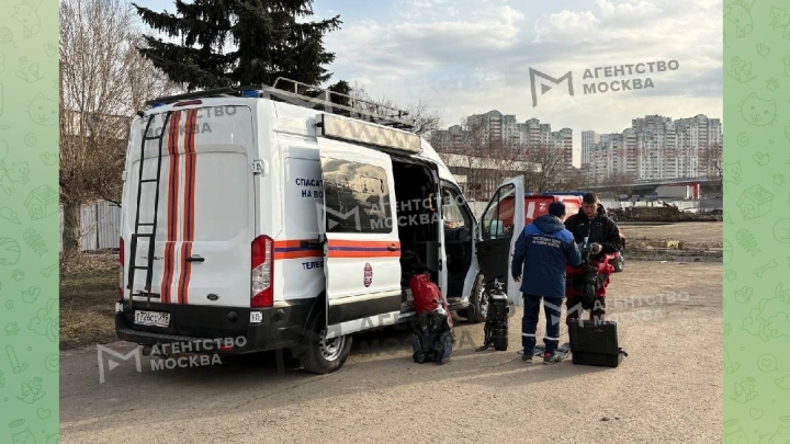 Автомобиль нашли в затоне Новинки на юге Москвы