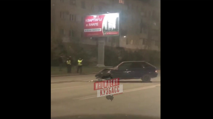 На Кузнецком проспекте в Кемерове произошло ДТП в темноте